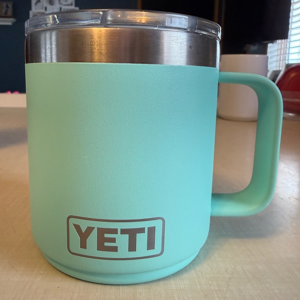 YETI Rambler 10 oz Stackable Mug, Vacuum Insulated, Stainless Steel, Seafoam